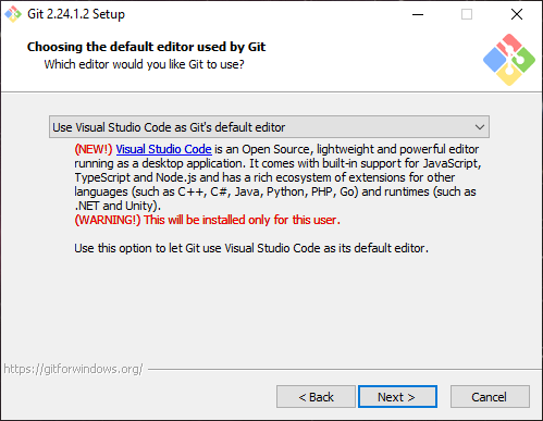 Install Git Select Code Editor
