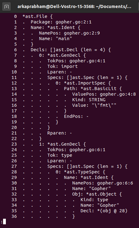 Parsed Ast Abstract Syntax Tree From File